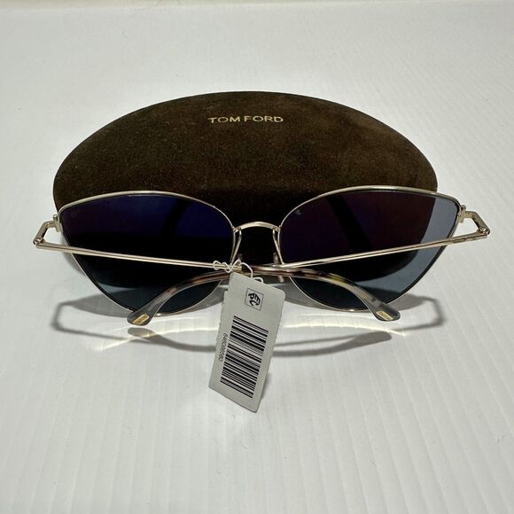 Tom Ford ANAIS-02 TF1005 32C Sunglasses Shiny Gold Cat Eye Full Rim NWT $510 main image 5